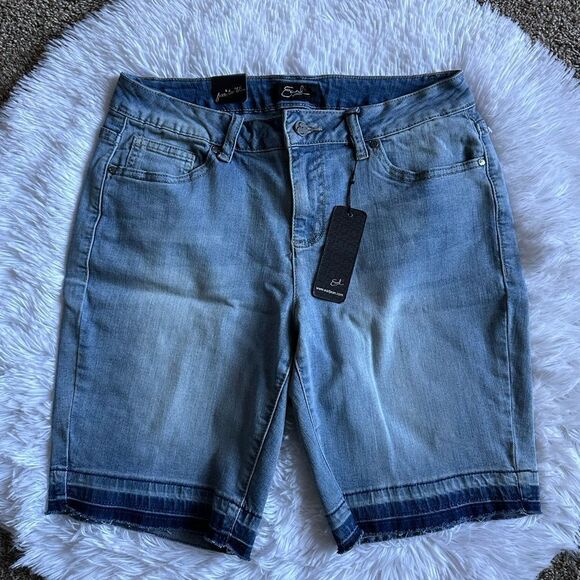 Earl Jeans Jean Shorts New Blue Women’s Size 12 - Picture 1 of 5